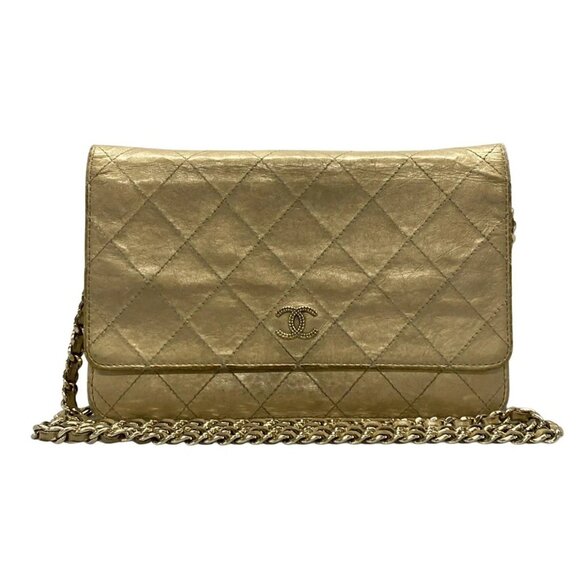 Auth CHANEL Matelasse Gold Leather Other Style Wallet Gold hardware - Picture 1 of 16
